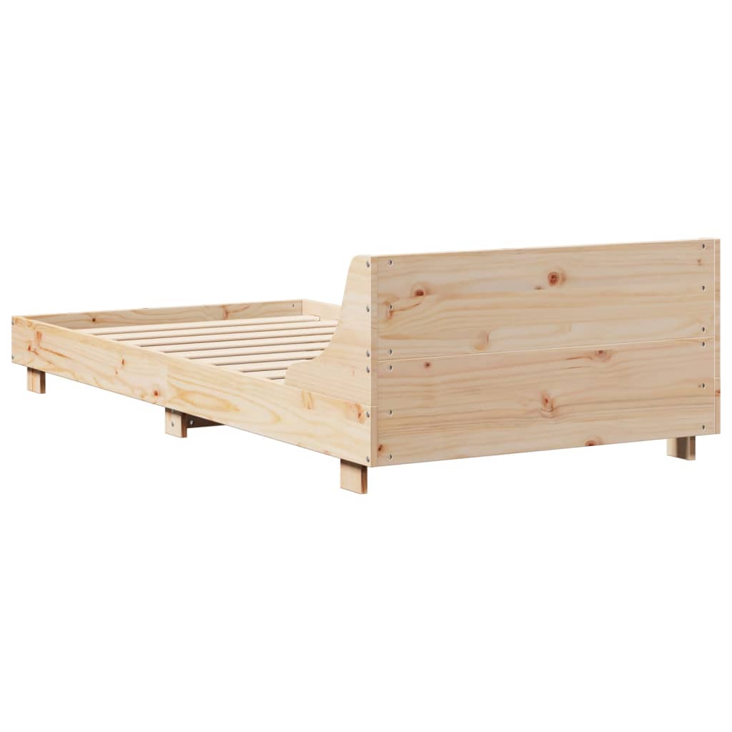 Bed Frame without Mattress 100x200 cm Solid Wood Pine