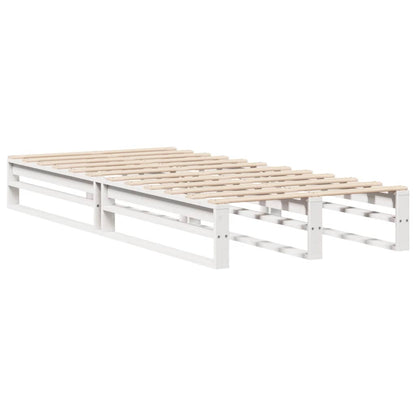 Bed Frame without Mattress White 90x200 cm Solid Wood Pine