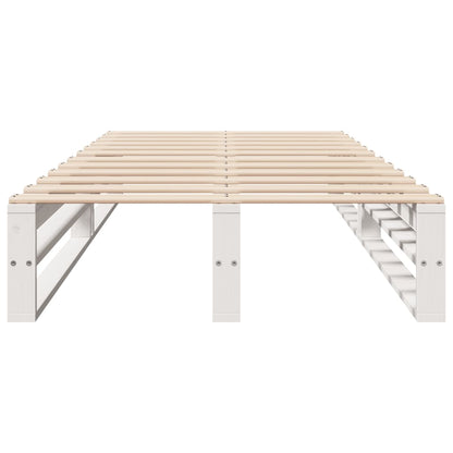 Bed Frame without Mattress White 75x190 cm Small Single Solid Wood Pine