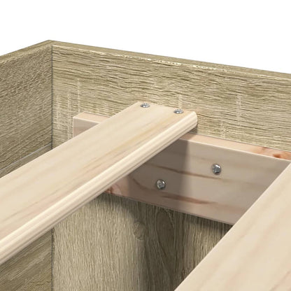 Bed Frame without Mattress Sonoma Oak 180x200 cm Super King Engineered Wood