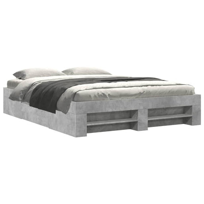 Bed Frame without Mattress Concrete Grey 160x200cm Engineered Wood