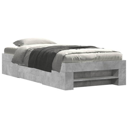 Bed Frame without Mattress Concrete Grey 90x200cm Engineered Wood