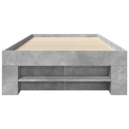 Bed Frame without Mattress Concrete Grey 90x200cm Engineered Wood