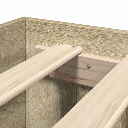 Bed Frame without Mattress Sonoma Oak 120x190 cm Small Double Engineered Wood