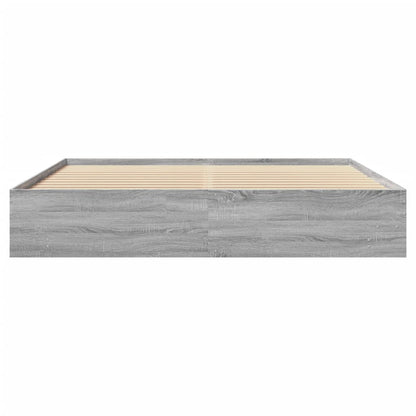 Bed Frame without Mattress Grey Sonoma 200x200 cm Engineered Wood