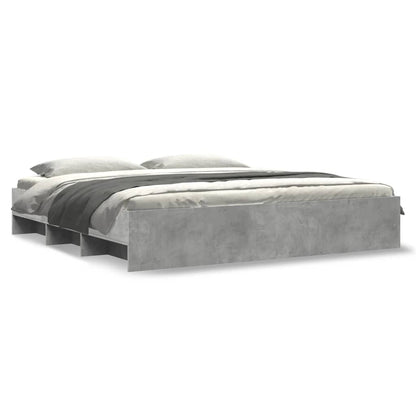 Bed Frame without Mattress Concrete Grey 180x200cm Engineered Wood