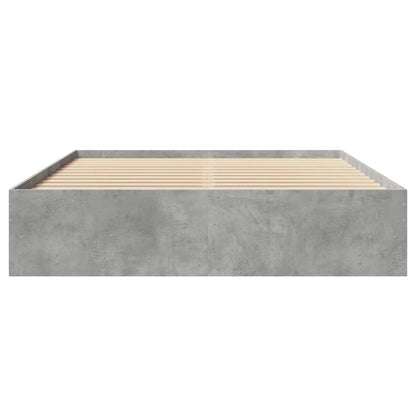 Bed Frame without Mattress Concrete Grey 160x200cm Engineered Wood