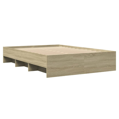 Bed Frame without Mattress Sonoma Oak 120x200 cm Engineered Wood
