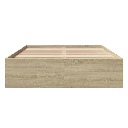 Bed Frame without Mattress Sonoma Oak 120x200 cm Engineered Wood