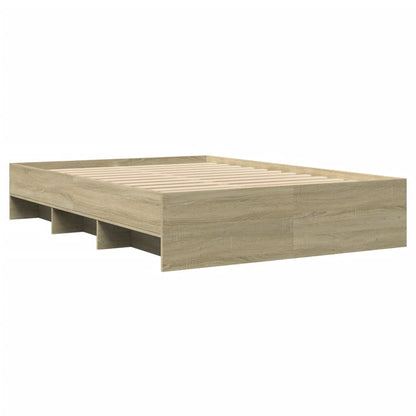 Bed Frame without Mattress Sonoma Oak 120x200 cm Engineered Wood