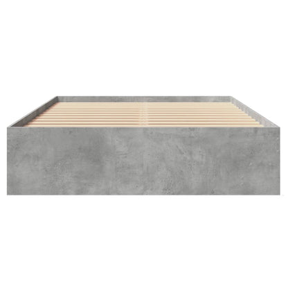 Bed Frame without Mattress Concrete Grey 120x200cm Engineered Wood