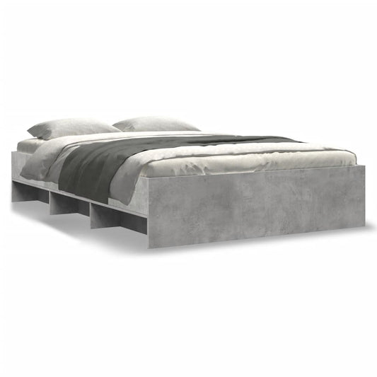 Bed Frame without Mattress Concrete Grey 120x200cm Engineered Wood