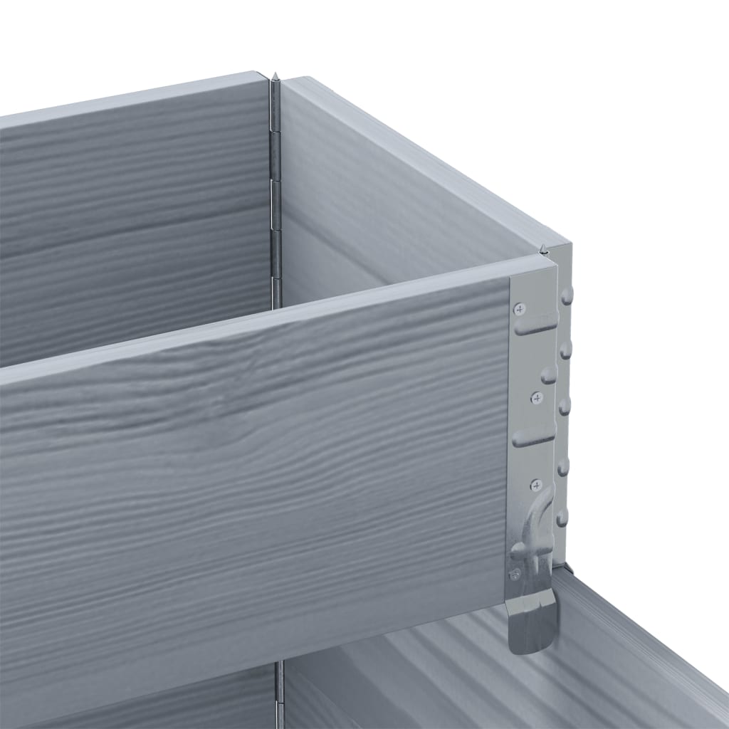 3-Tier Raised Bed Grey 120x80 cm Solid Wood Pine