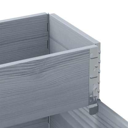 3-Tier Raised Bed Grey 120x80 cm Solid Wood Pine
