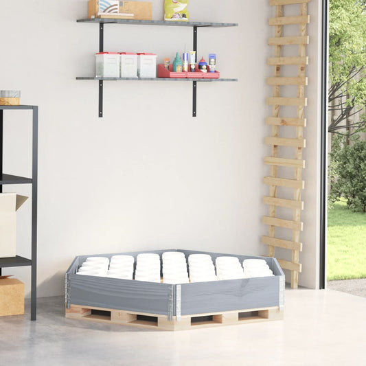 Raised Bed Hexagon Grey 160x160 cm Solid Wood Pine