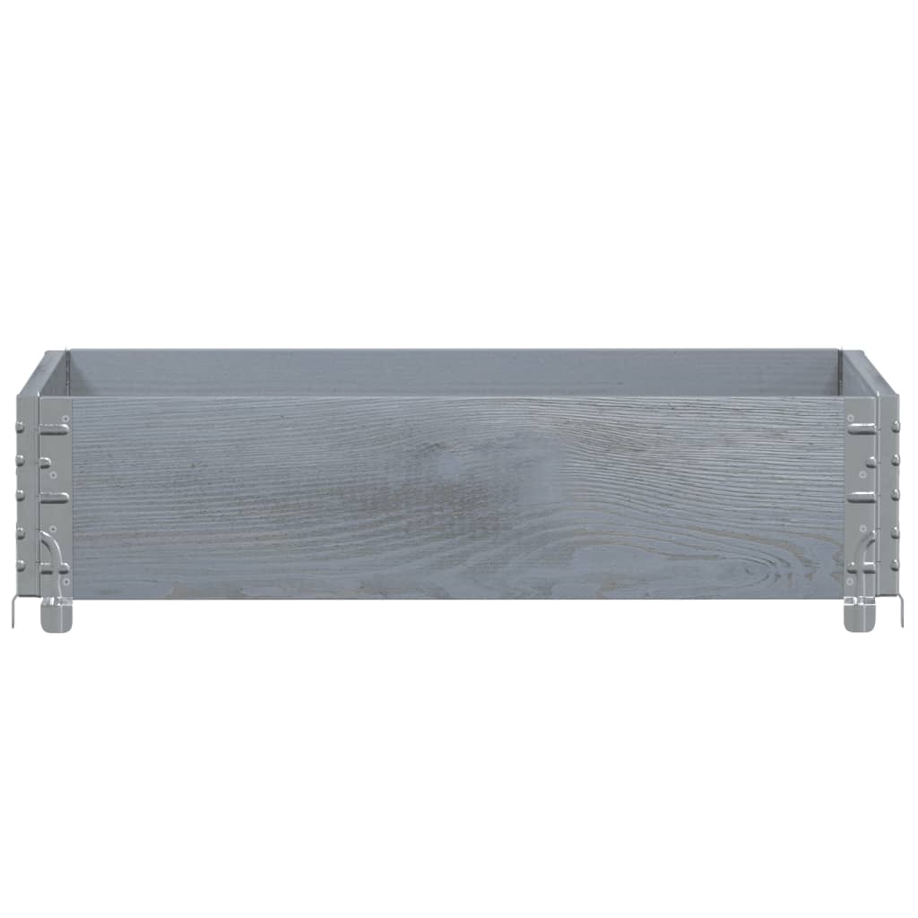 Garden Planter Grey 80x60 cm Solid Wood Pine