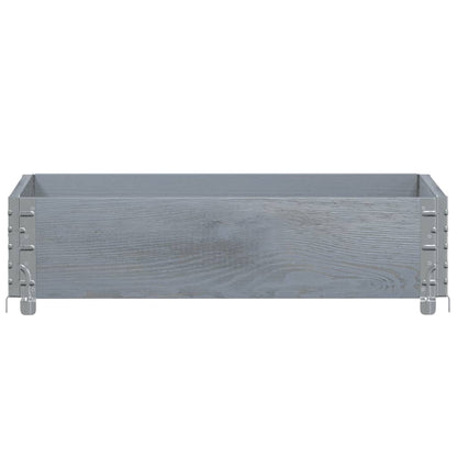 Garden Planter Grey 80x60 cm Solid Wood Pine