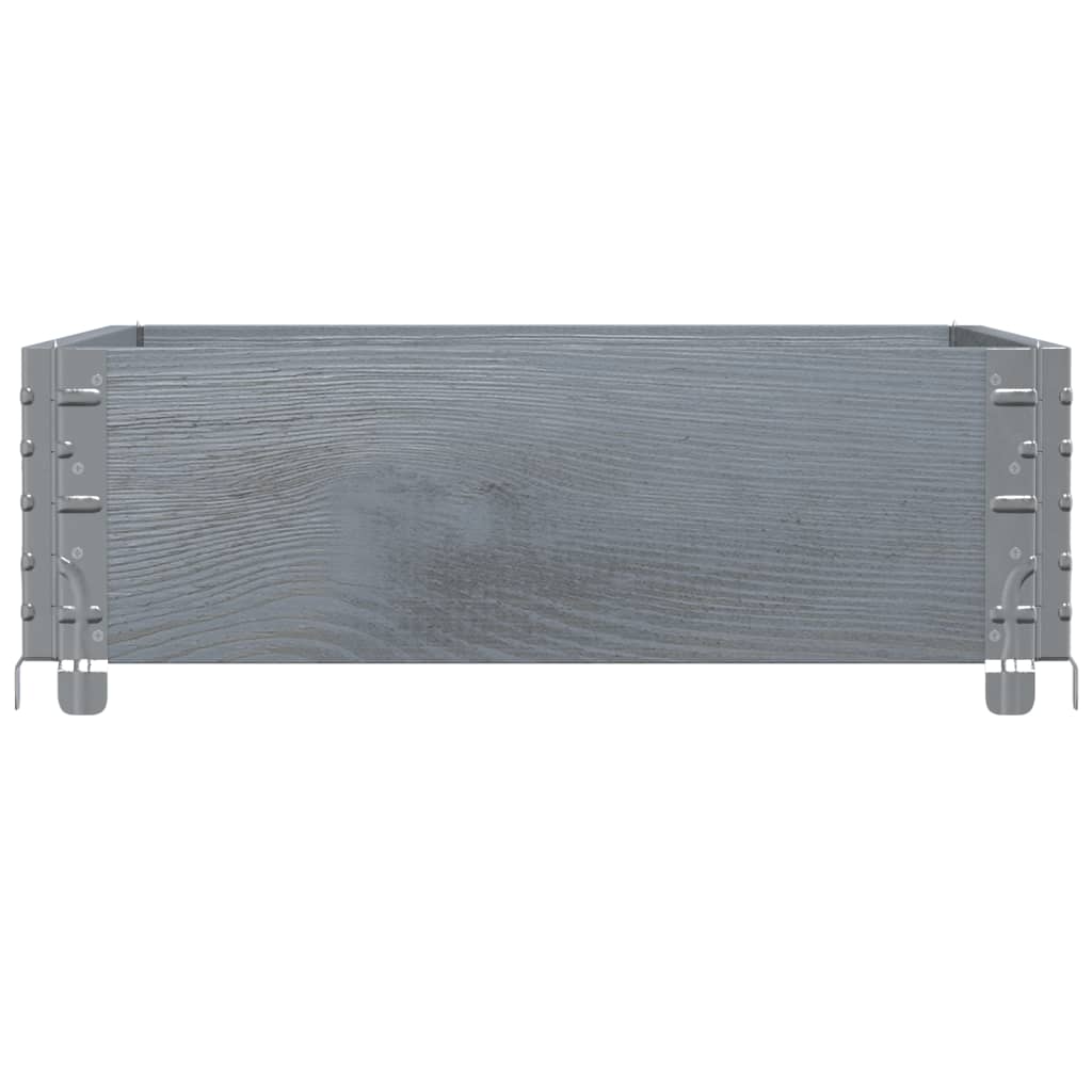 Garden Planter Grey 80x60 cm Solid Wood Pine