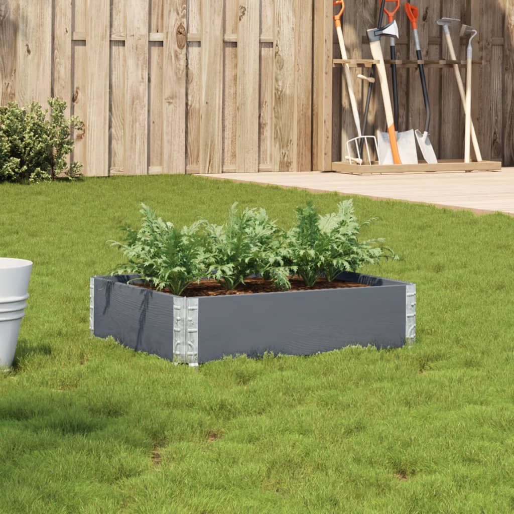 Garden Planter Grey 80x60 cm Solid Wood Pine