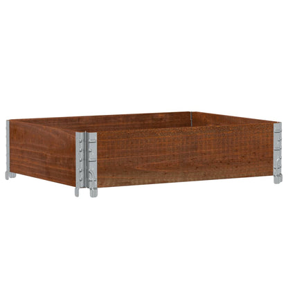 Garden Planter Brown 80x60 cm Solid Wood Pine