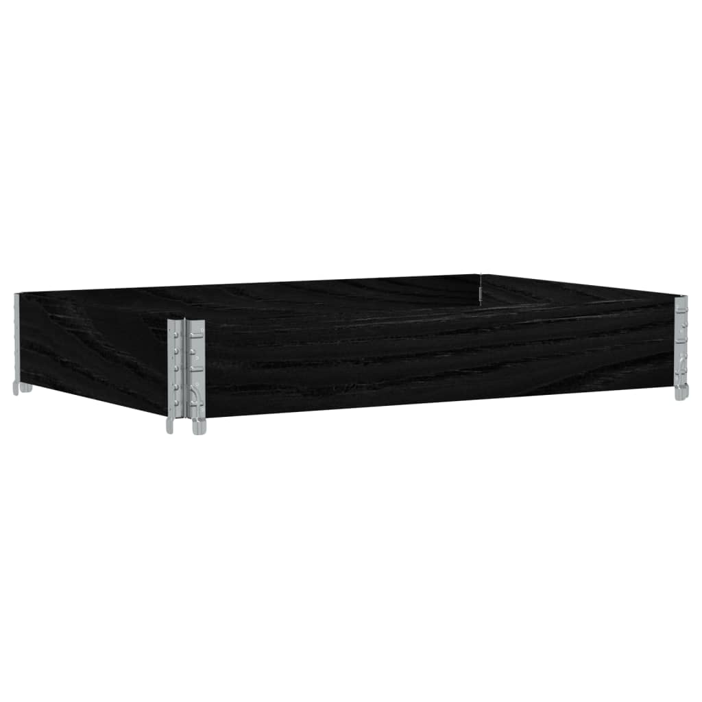 Garden Planter Black 120x80 cm Solid Wood Pine