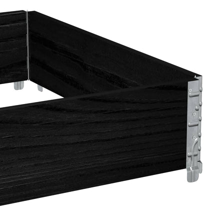 Garden Planter Black 120x80 cm Solid Wood Pine