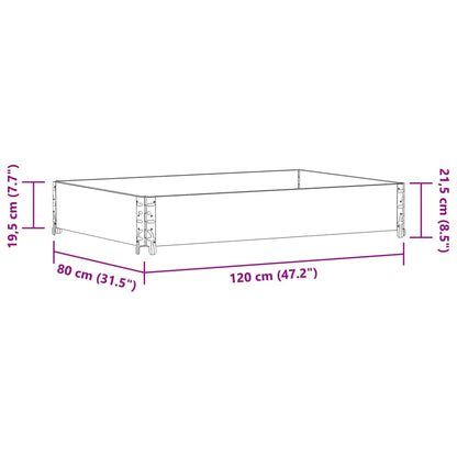 Garden Planter Black 120x80 cm Solid Wood Pine