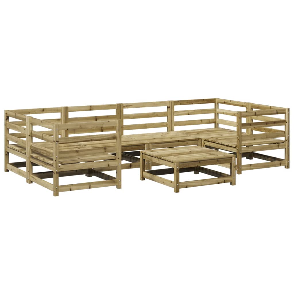 7 Piece Garden Sofa Set Impregnated Wood Pine