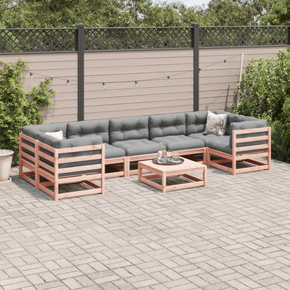 8 Piece Garden Sofa Set Solid Wood Douglas Fir