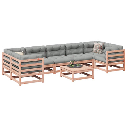 8 Piece Garden Sofa Set Solid Wood Douglas Fir