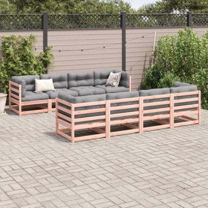 9 Piece Garden Sofa Set Solid Wood Douglas Fir