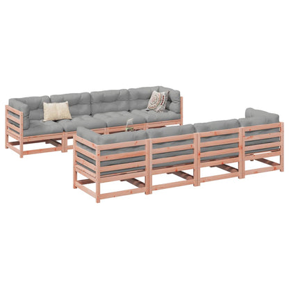 9 Piece Garden Sofa Set Solid Wood Douglas Fir