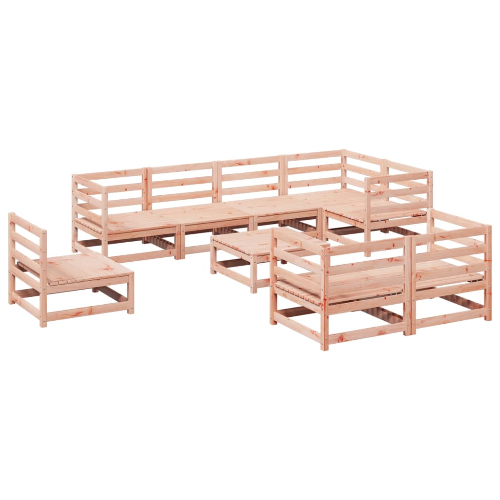 9 Piece Garden Sofa Set Solid Wood Douglas Fir