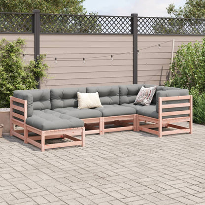 6 Piece Garden Sofa Set Solid Wood Douglas Fir