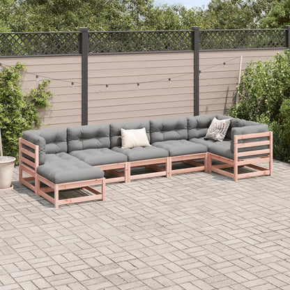 7 Piece Garden Sofa Set Solid Wood Douglas Fir