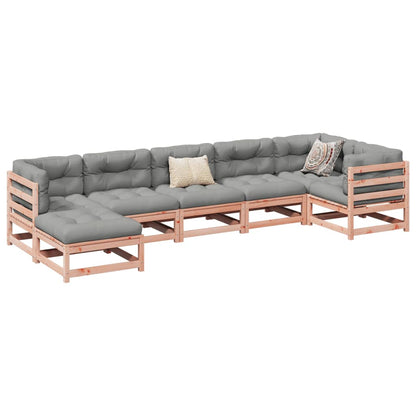 7 Piece Garden Sofa Set Solid Wood Douglas Fir