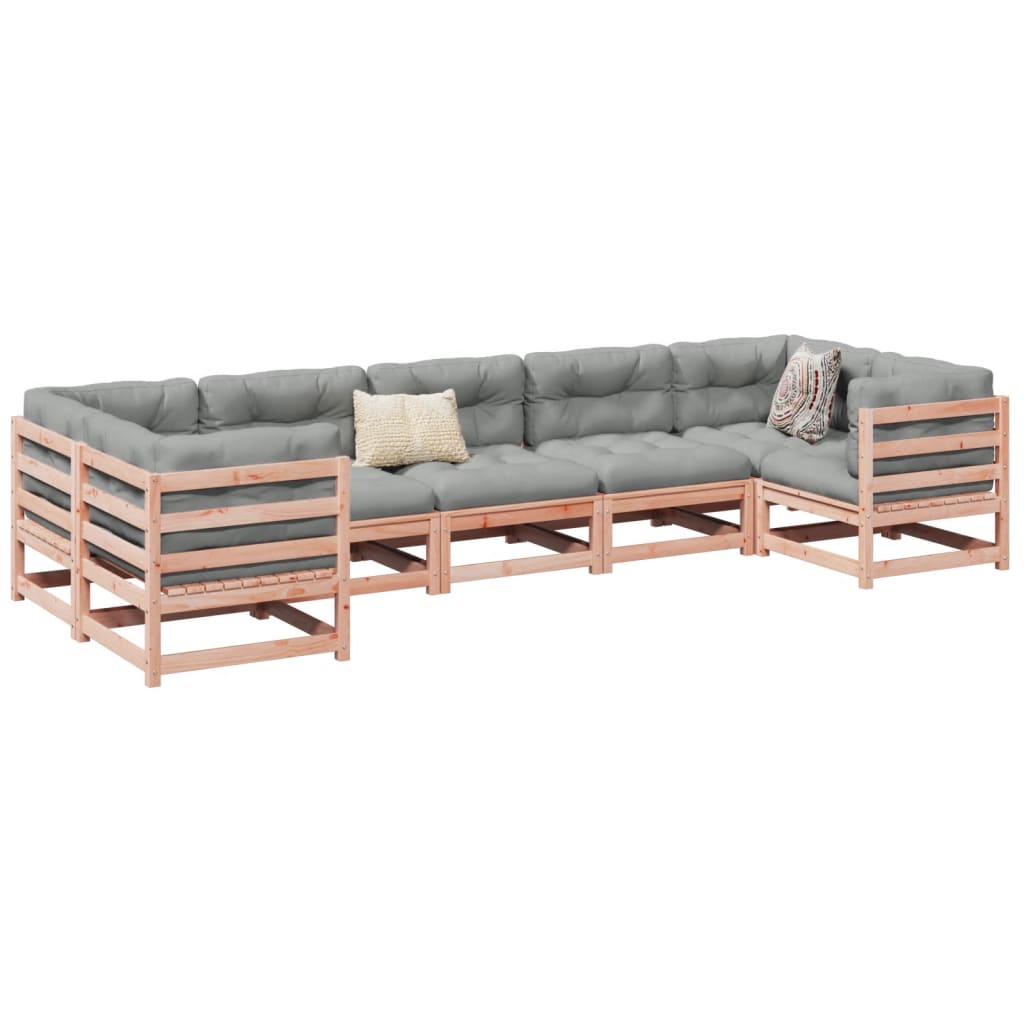 7 Piece Garden Sofa Set Solid Wood Douglas Fir