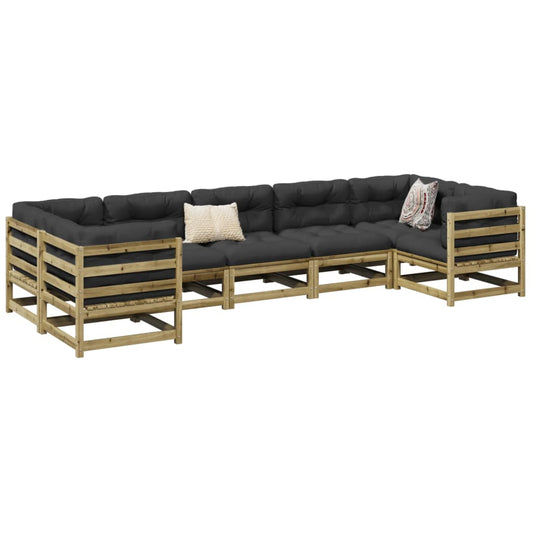 7 Piece Garden Sofa Set Impregnated Wood Pine