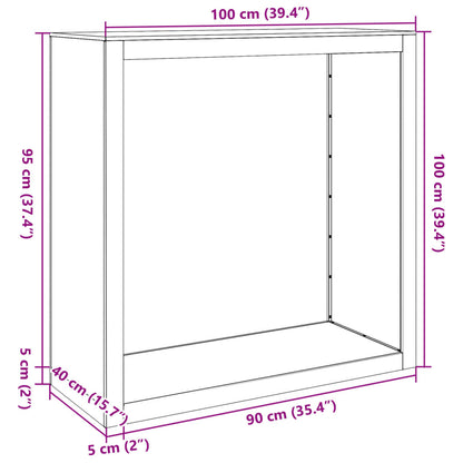 Firewood Rack White 100x40x100 cm Steel