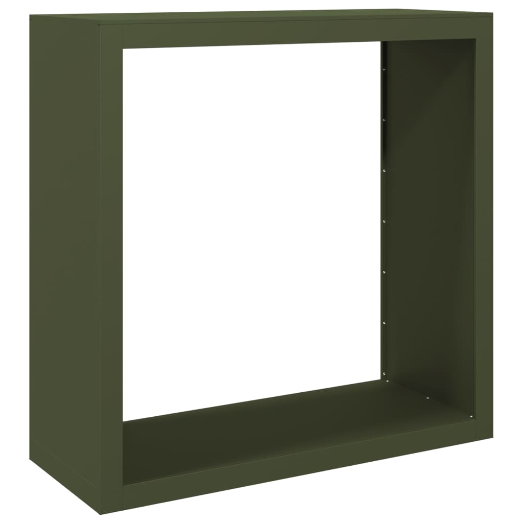 Firewood Rack Green 100x40x100 cm Steel