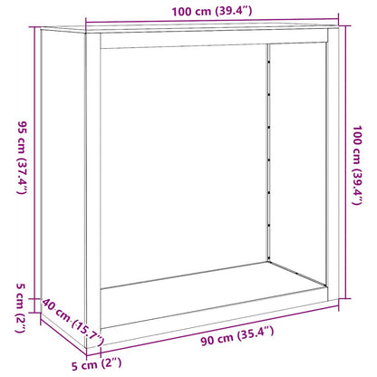 Firewood Rack 100x40x100 cm Galvanised Steel