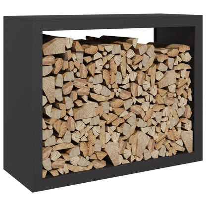 Firewood Rack Black 100x40x80 cm Steel