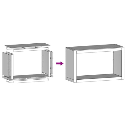 Firewood Rack White 100x40x60 cm Steel