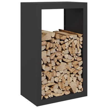 Firewood Rack Black 60x40x100 cm Steel