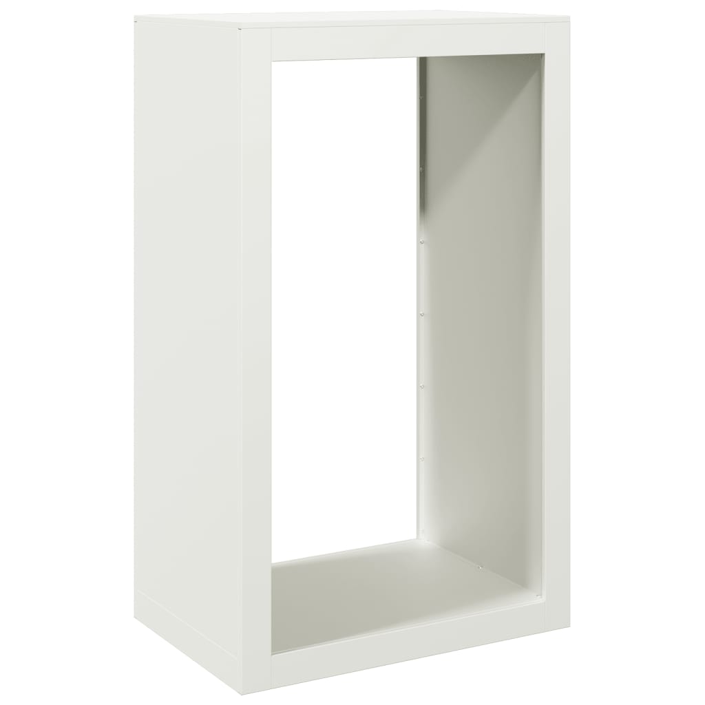 Firewood Rack White 60x40x100 cm Steel