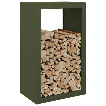 Firewood Rack Green 60x40x100 cm Steel