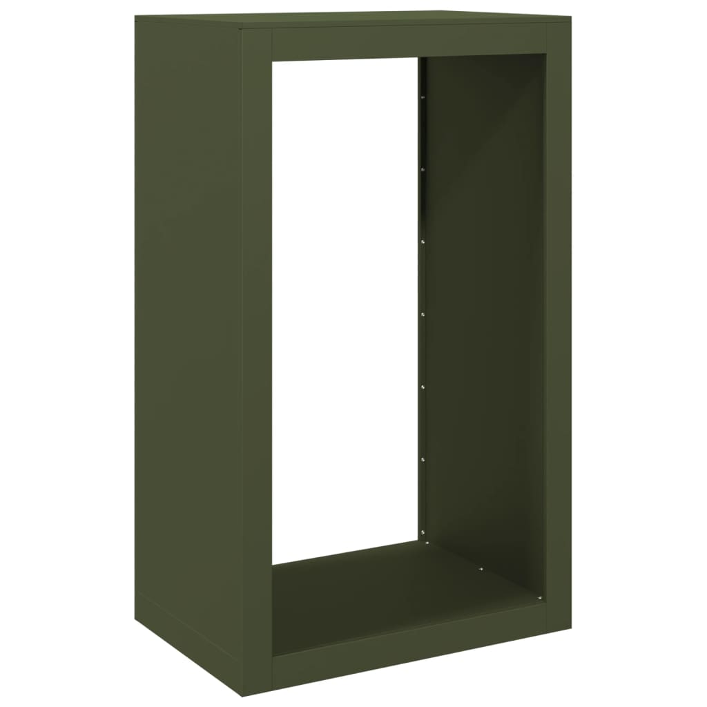 Firewood Rack Green 60x40x100 cm Steel