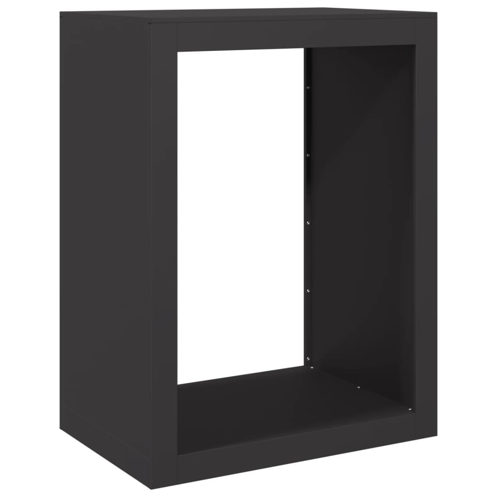 Firewood Rack Black 60x40x80 cm Steel