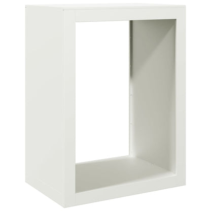 Firewood Rack White 60x40x80 cm Steel