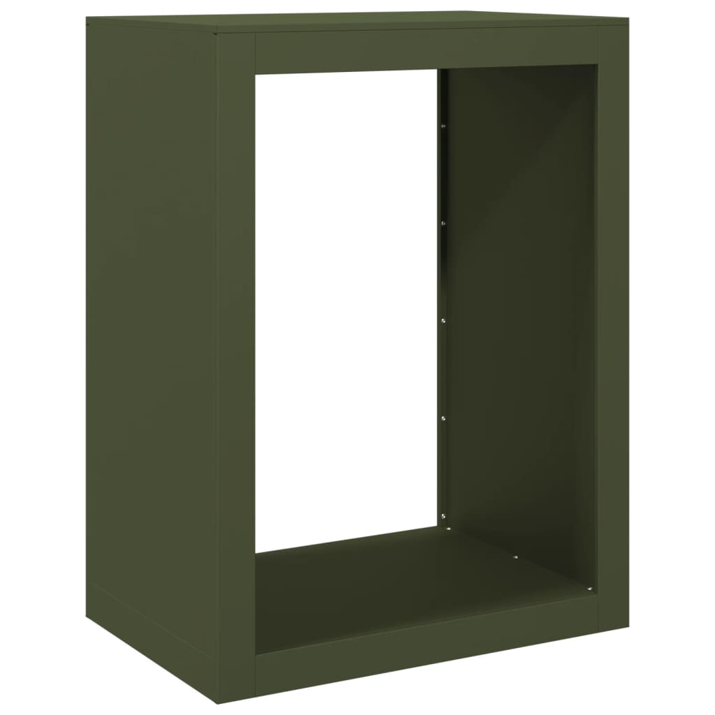 Firewood Rack Green 60x40x80 cm Steel